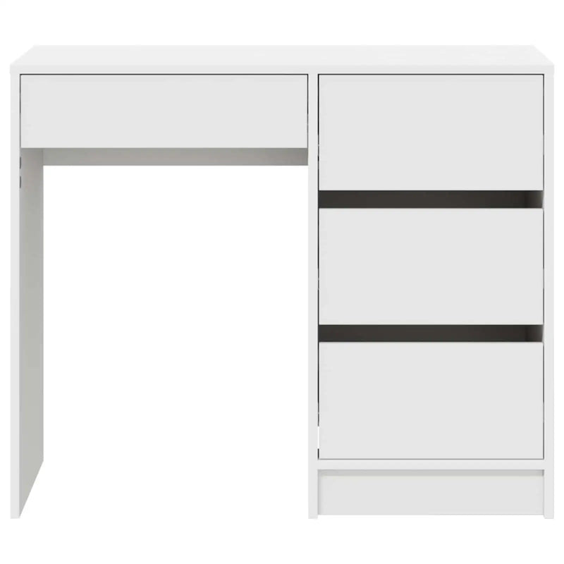 Desk White Engineered Wood 90 x 37.5 x 75 cm