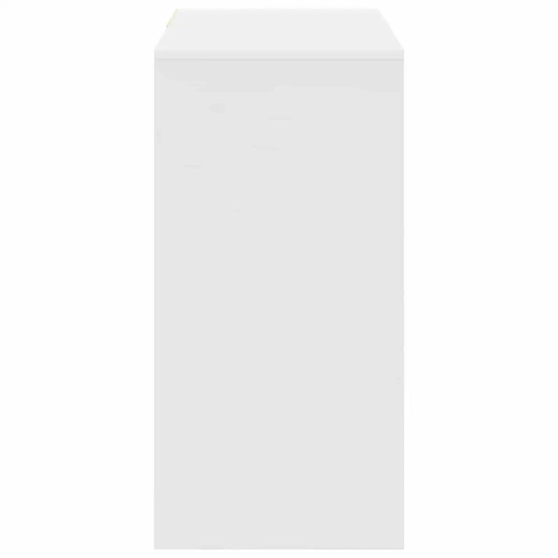 Desk White Engineered Wood 90 x 37.5 x 75 cm