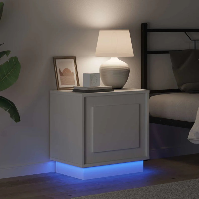 Bedside Cabinet White 44 x 34,5 x 45 cm Engineered Wood