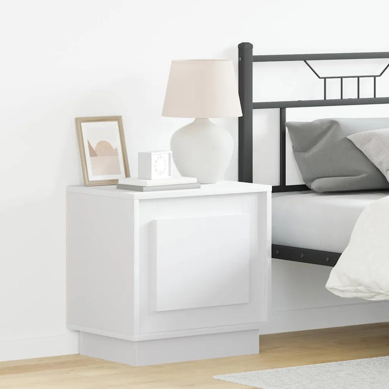 Bedside Cabinet White 44 x 34,5 x 45 cm Engineered Wood