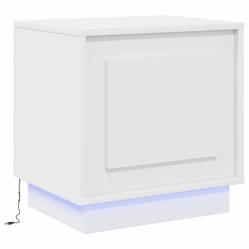 Bedside Cabinet White 44 x 34,5 x 45 cm Engineered Wood