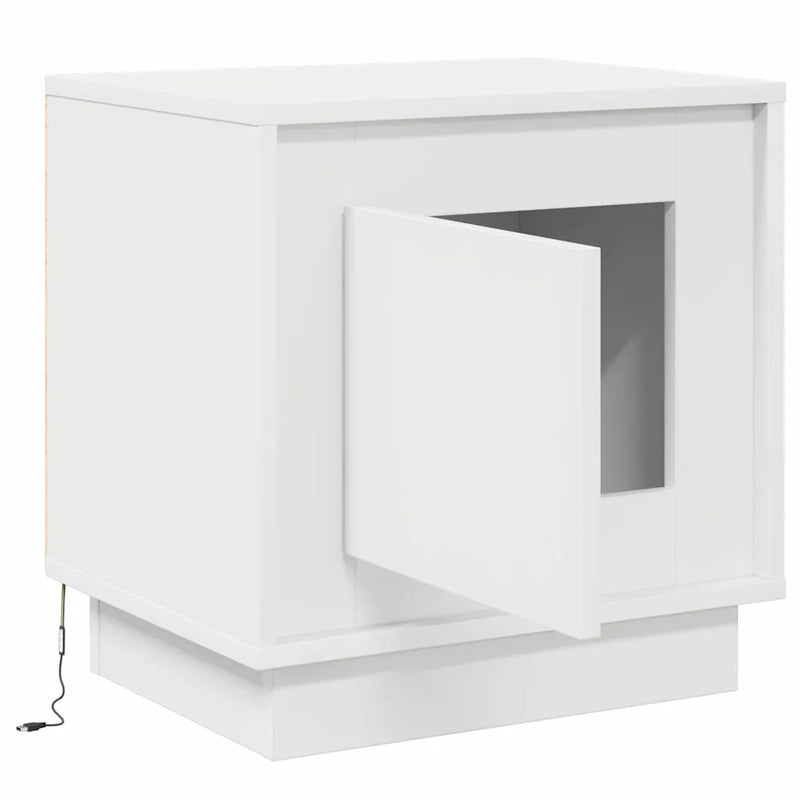 Bedside Cabinet White 44 x 34,5 x 45 cm Engineered Wood