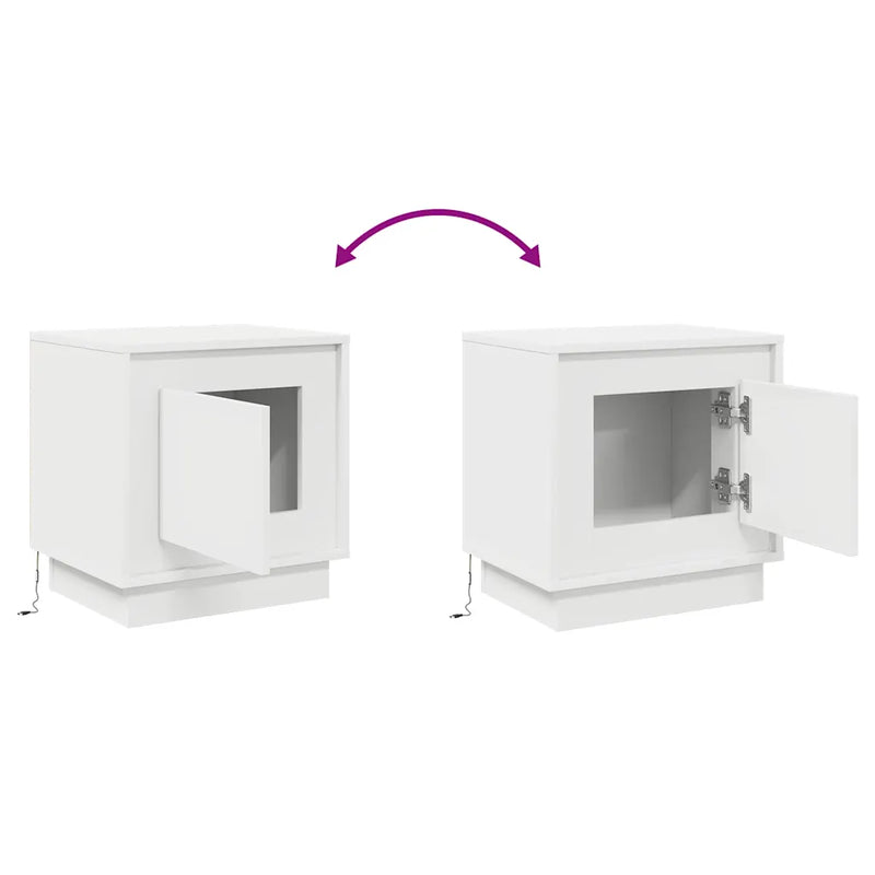 Bedside Cabinet White 44 x 34,5 x 45 cm Engineered Wood