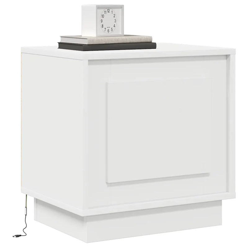 Bedside Cabinet White 44 x 34,5 x 45 cm Engineered Wood
