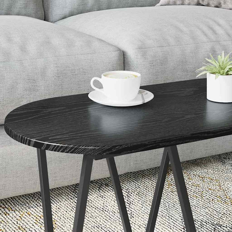 vidaXL Coffee Table Black Oak 80 x 40 x 40.5 cm