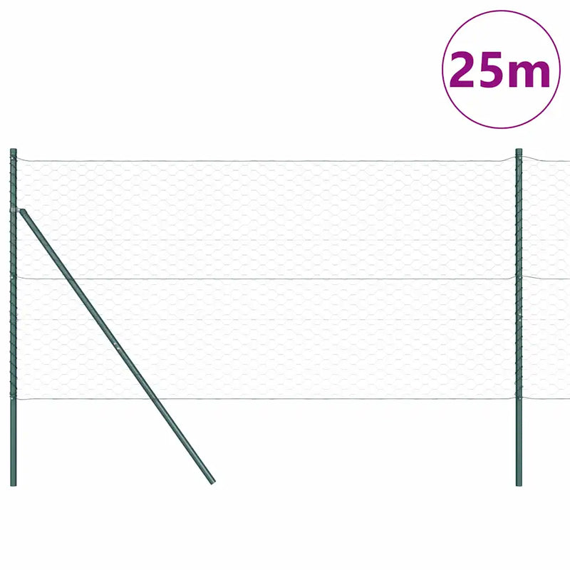 Fence Post Green 25 x 1 m (50 mm mesh) Steel