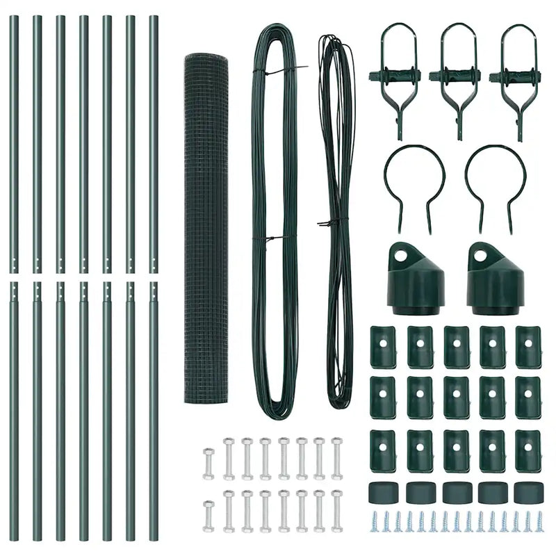 Fence Post Green 10 x 1 m (12 x 12 mm mesh) Steel