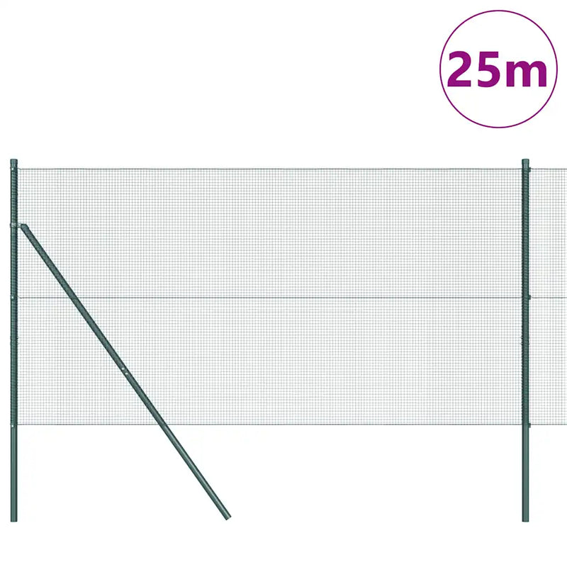Fence Post Green 25 x 1 m (12 x 12 mm mesh) Steel