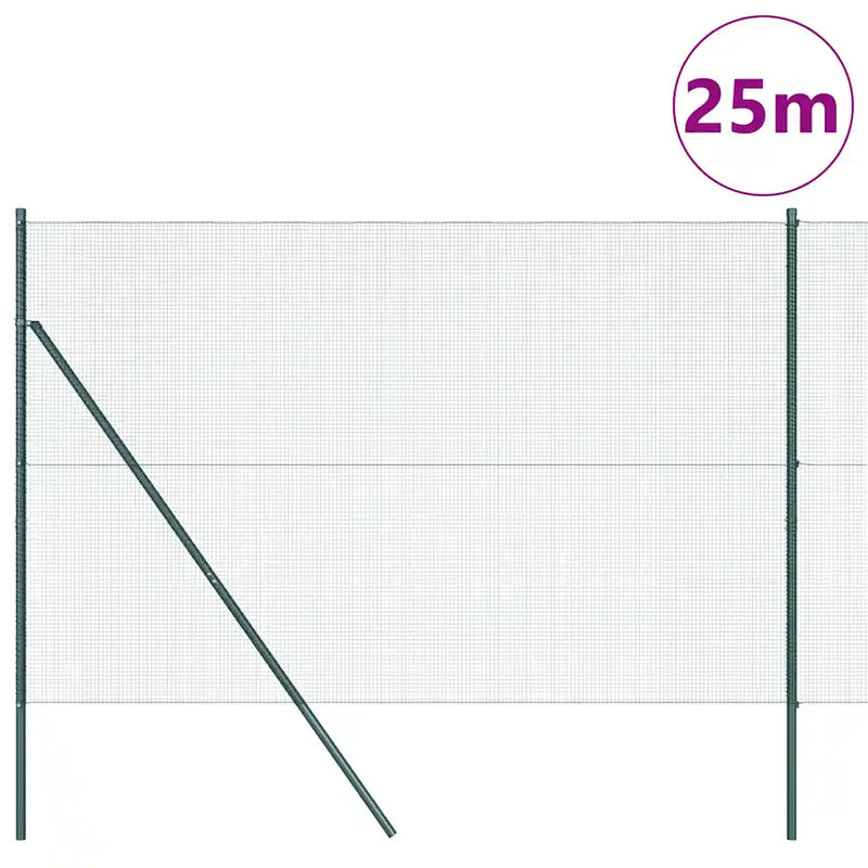 Fence Post Green 25 x 1,5 m (12 x 12 mm mesh) Steel