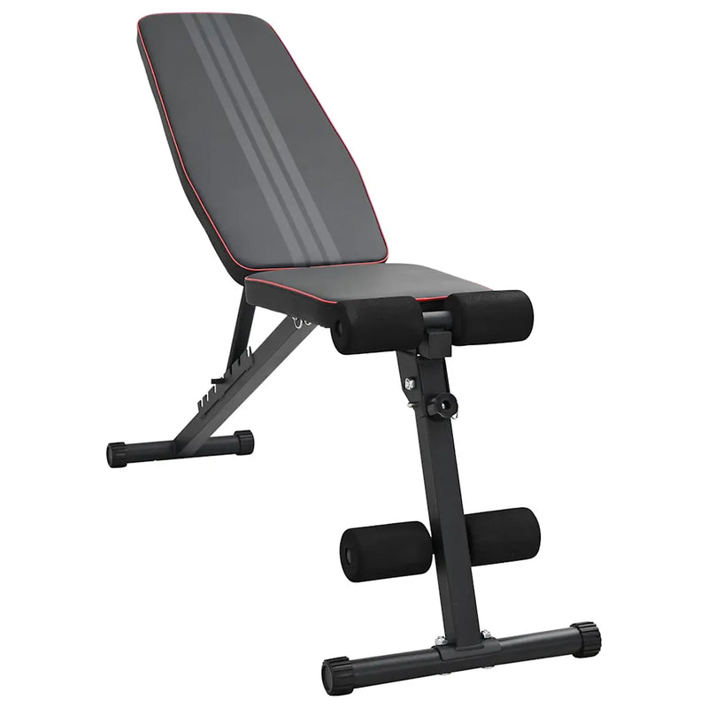 Weight Bench Manual Black 131 x 41 x 110 cm Powder-Coated Steel