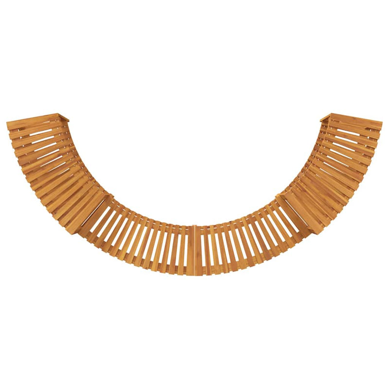 vidaXL Hot Tub Surround Half-Round Brown 272 x 120 x 55,5 cm