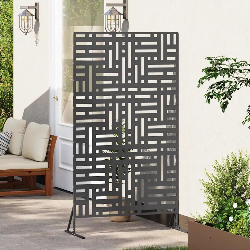 Privacy Screen 100 x 50 x 180 cm Steel Black