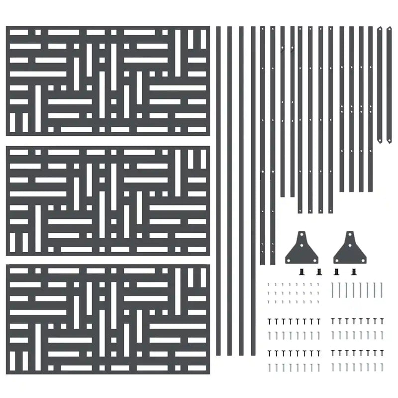 Privacy Screen 100 x 50 x 180 cm Steel Anthracite