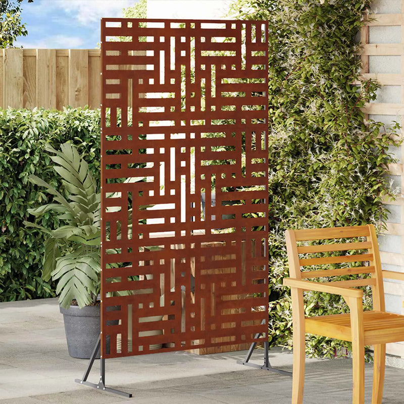 Privacy Screen 100 x 50 x 180 cm Weathering Steel Rusty