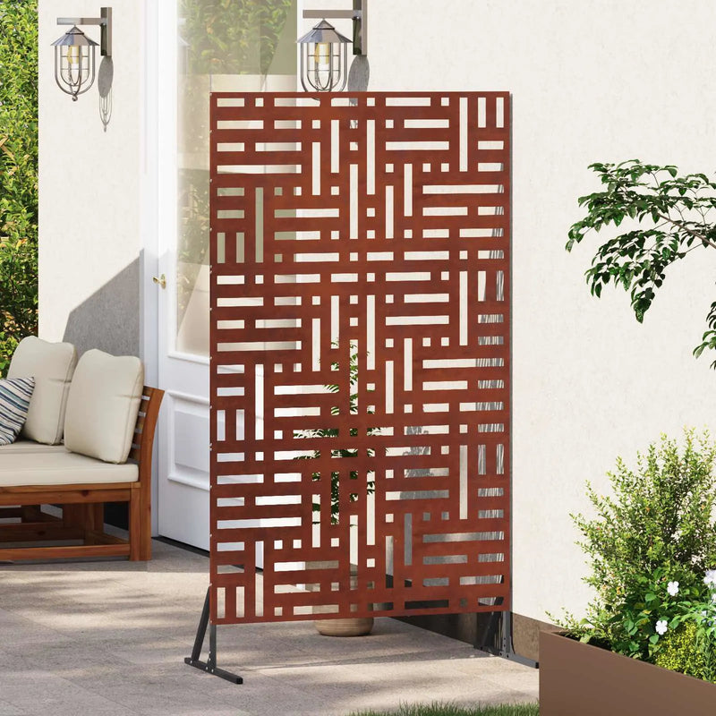 Privacy Screen 100 x 50 x 180 cm Weathering Steel Rusty