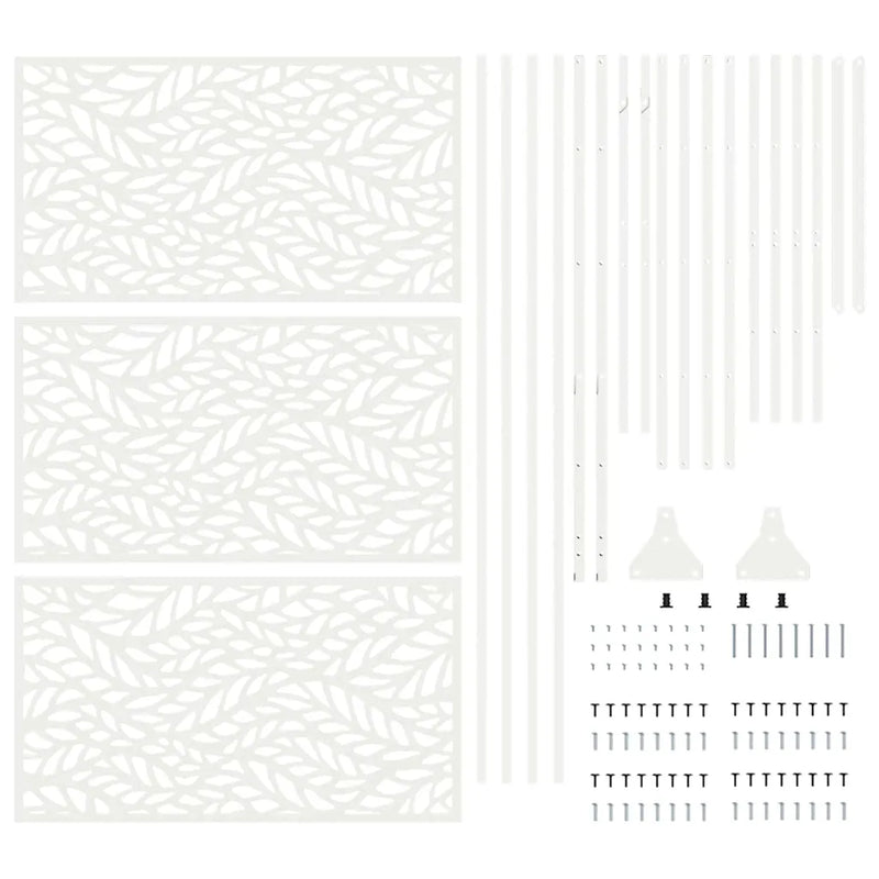 Privacy Screen 100 x 50 x 180 cm Steel White