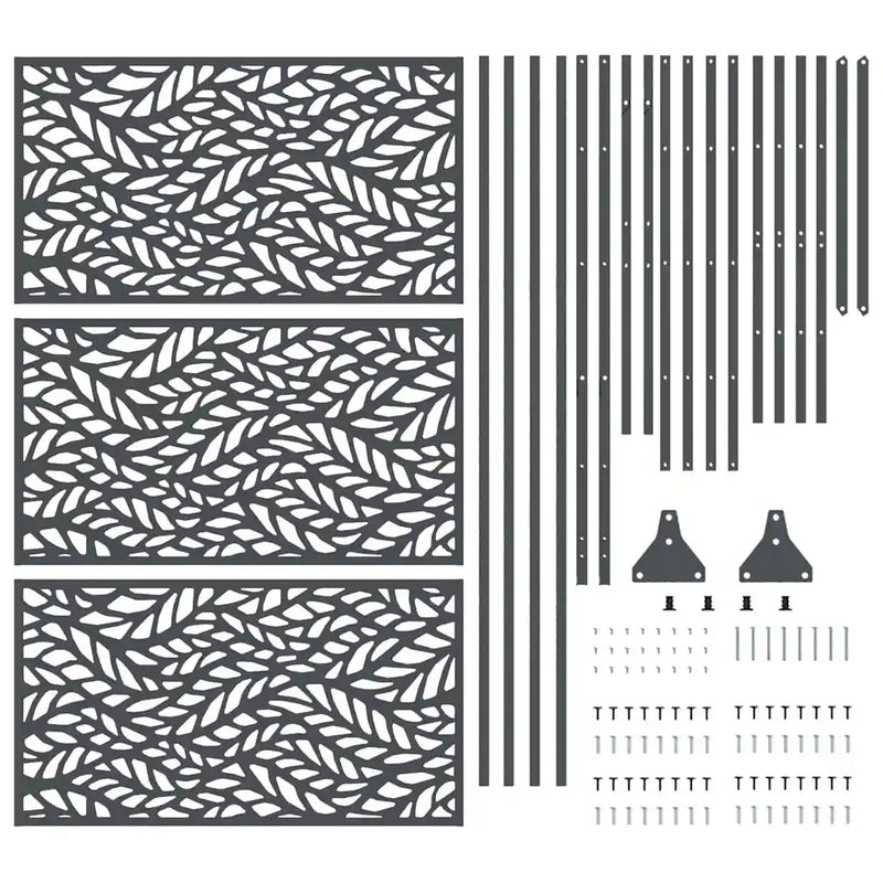 Privacy Screen 100 x 50 x 180 cm Steel Anthracite