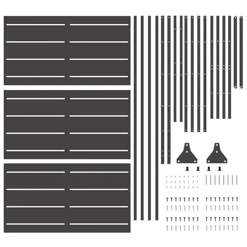 Privacy Screen 100 x 50 x 180 cm Steel Black