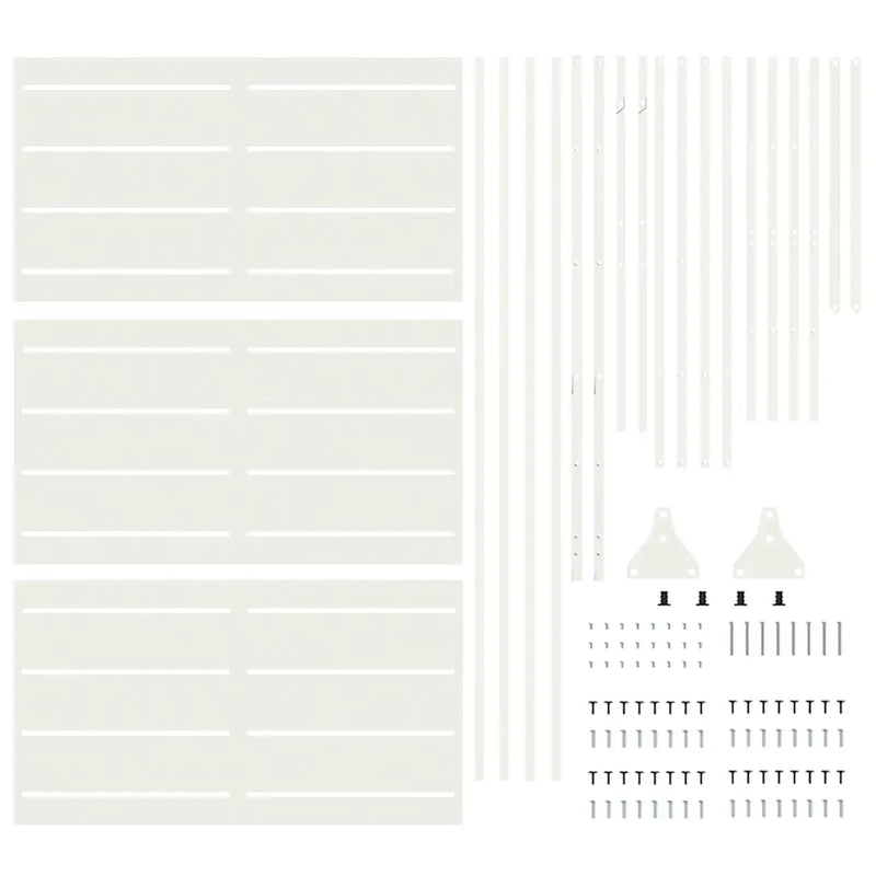 Privacy Screen 100 x 50 x 180 cm Steel White