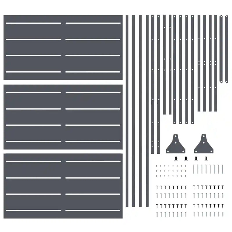 Privacy Screen 100 x 50 x 180 cm Steel Anthracite