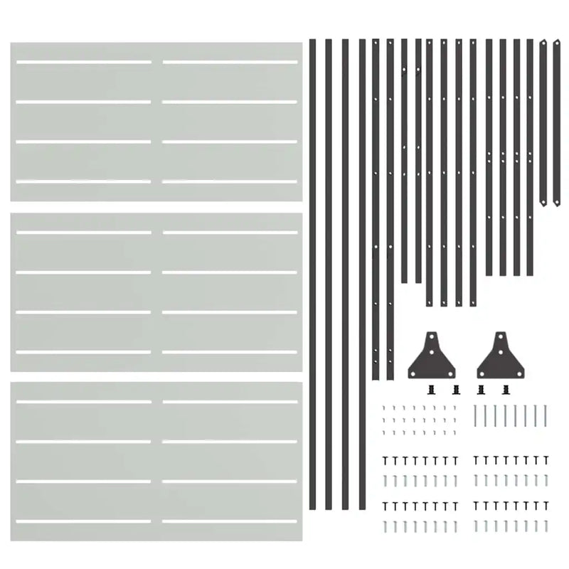 Privacy Screen 100 x 50 x 180 cm Galvanised Steel Silver