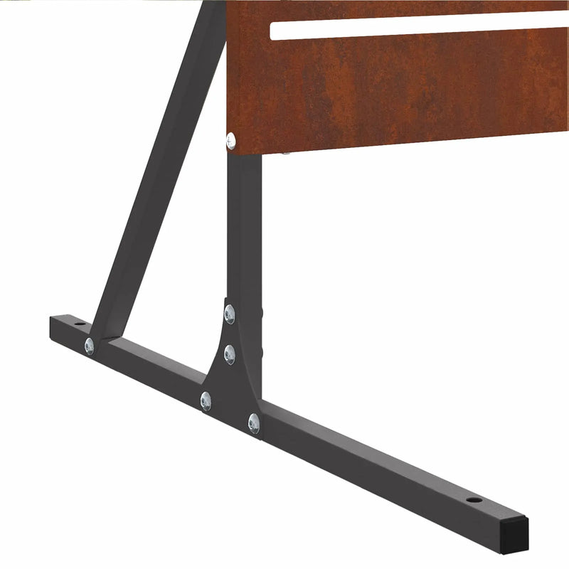 Privacy Screen 100 x 50 x 180 cm Weathering Steel Rusty