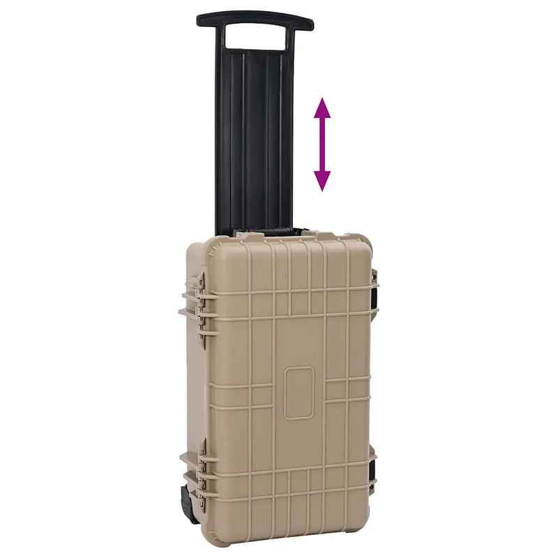 Hard Luggage Case Sand 56 x 35 x 23 cm Polypropylene and ABS