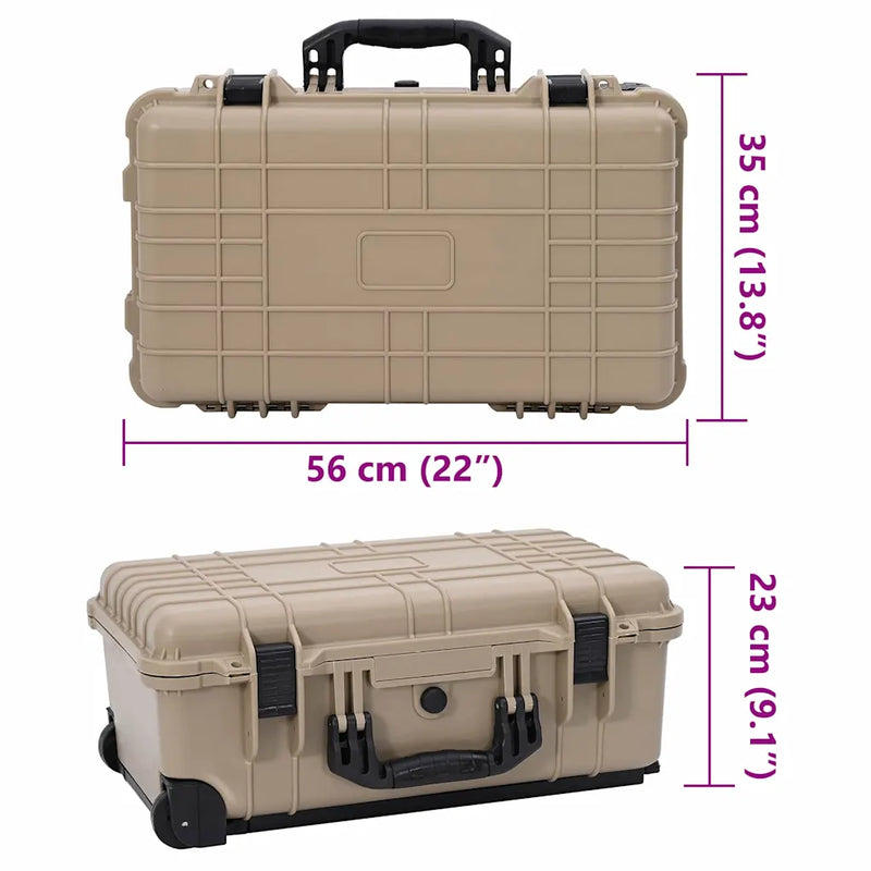 Hard Luggage Case Sand 56 x 35 x 23 cm Polypropylene and ABS