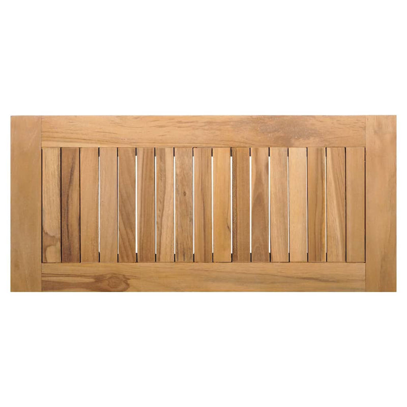 vidaXL Garden Bench 2 pcs Grey and Brown Solid Teak wood