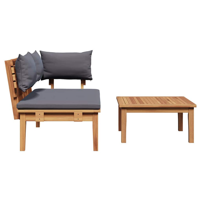 vidaXL Garden Bench 2 pcs Brown Solid Teak wood