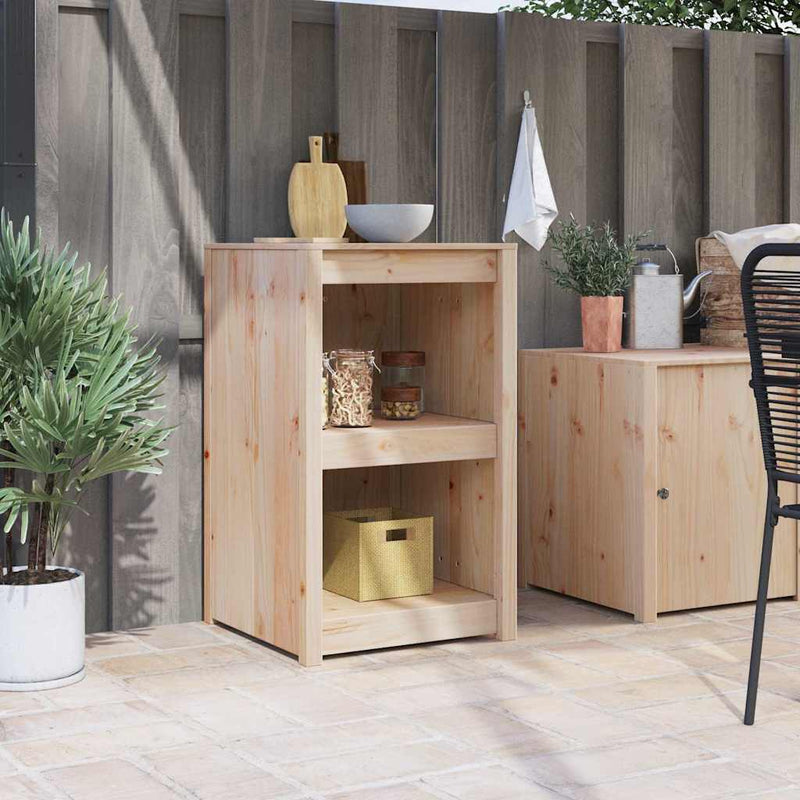 vidaXL Kitchen Cabinet Brown Oak 55 x 55 x 92 cm Solid Pine Wood