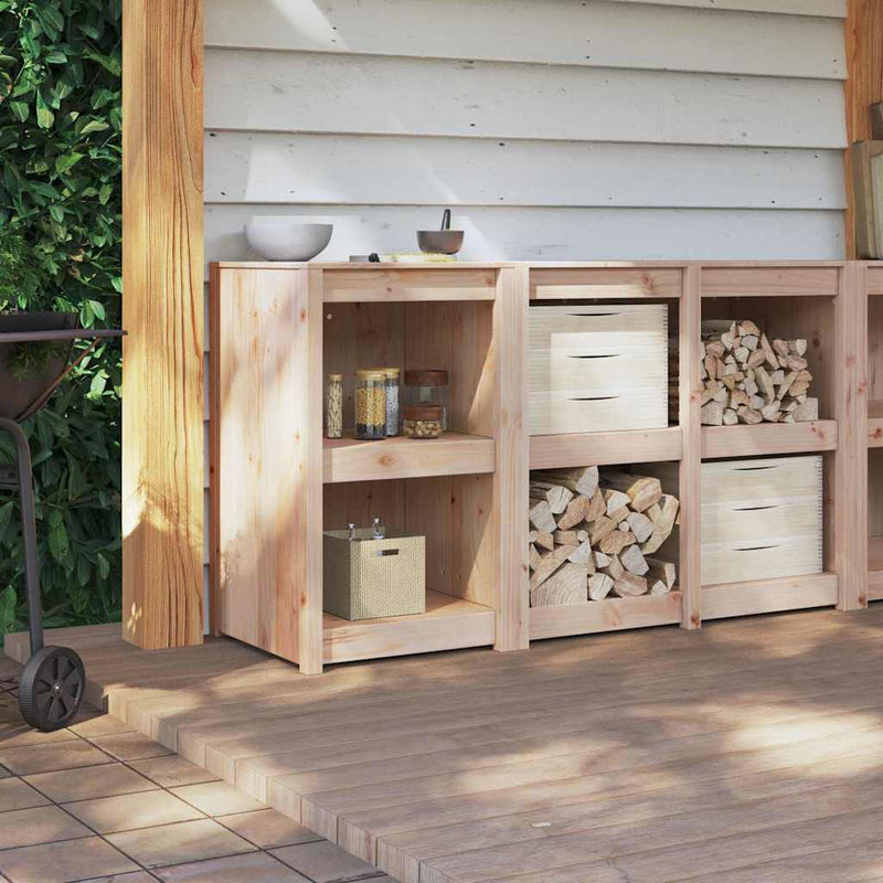 vidaXL Kitchen Cabinet Brown Oak 55 x 55 x 92 cm Solid Pine Wood