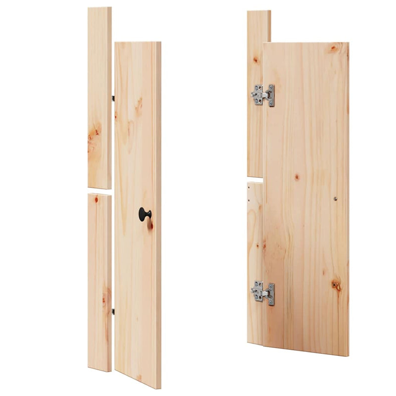 vidaXL Kitchen Door 2 pcs Cream 50 x 9 x 82 cm Solid Pine wood