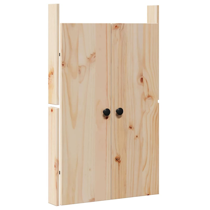 vidaXL Kitchen Door 2 pcs Cream 50 x 9 x 82 cm Solid Pine wood