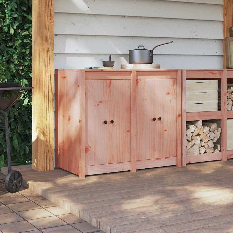 vidaXL Kitchen Door 2 pcs Brown 50 x 9 x 82 cm Solid Douglas Fir wood