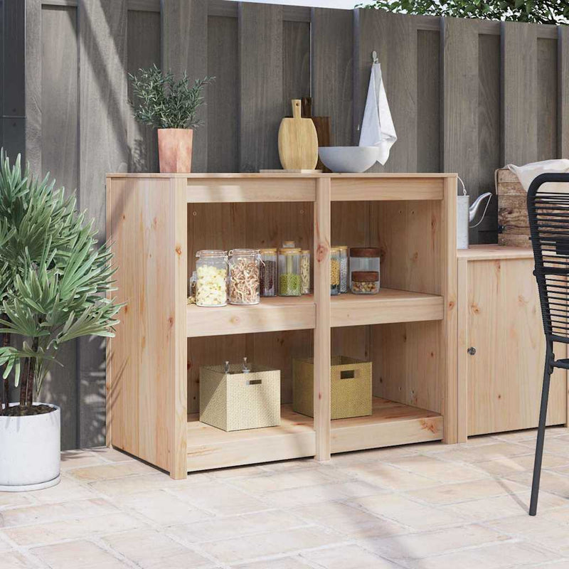 vidaXL Kitchen Cabinet Brown Oak 106 x 55 x 92 cm Solid Pine Wood