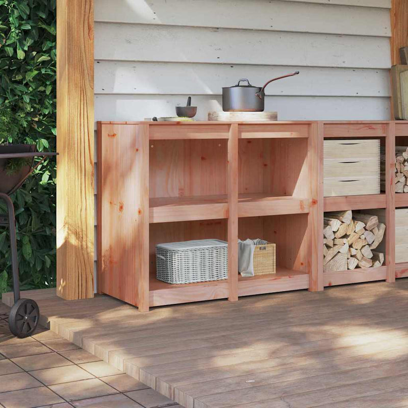 vidaXL Kitchen Cabinet Brown Oak 106 x 55 x 92 cm Solid Pine Wood