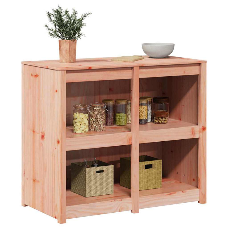vidaXL Kitchen Cabinet Brown Oak 106 x 55 x 92 cm Solid Pine Wood