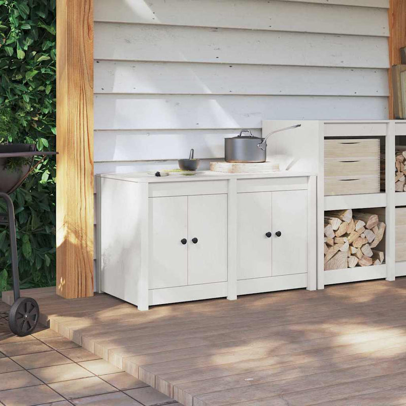 vidaXL Kitchen Cabinet White 106 x 55 x 64 cm Solid Pine wood