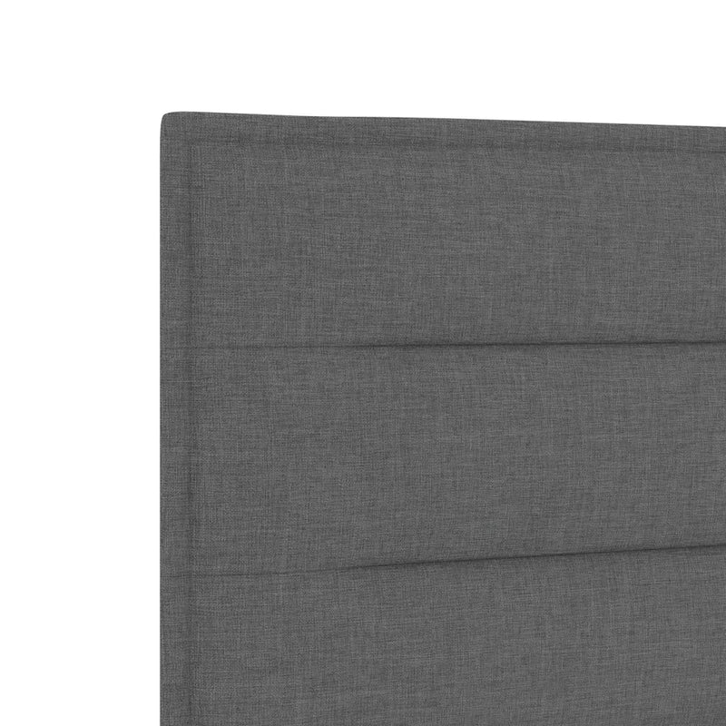 LED Headboard with LED Strip Lights Dark Grey 100 cm Polyester