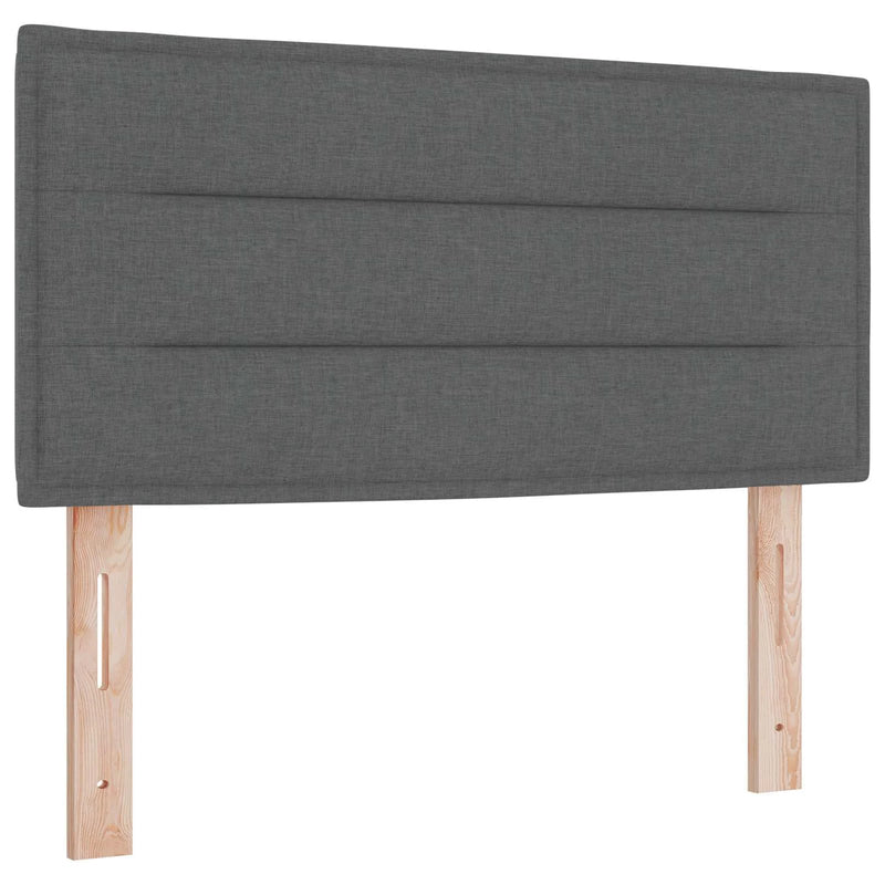 LED Headboard with LED Strip Lights Dark Grey 100 cm Polyester