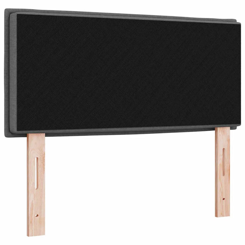 LED Headboard with LED Strip Lights Dark Grey 100 cm Polyester
