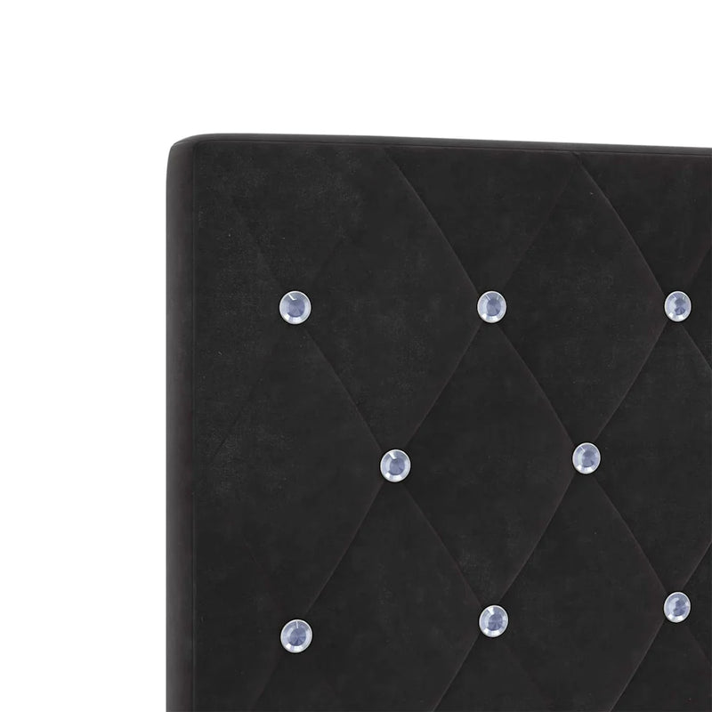 LED Headboard with LED Strip Lights Black 160 cm Polyester