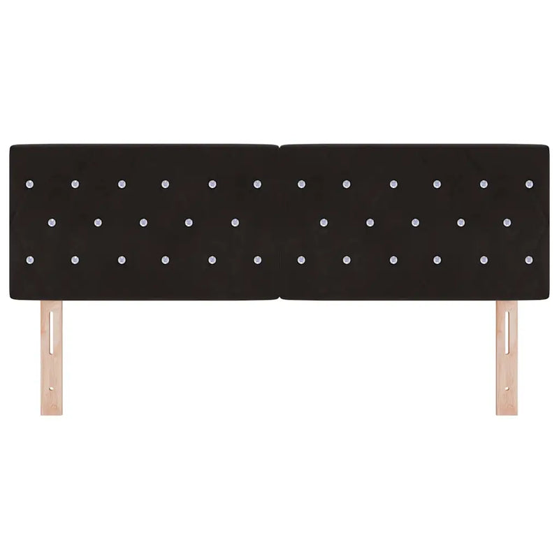 LED Headboard with LED Strip Lights Black 160 cm Polyester