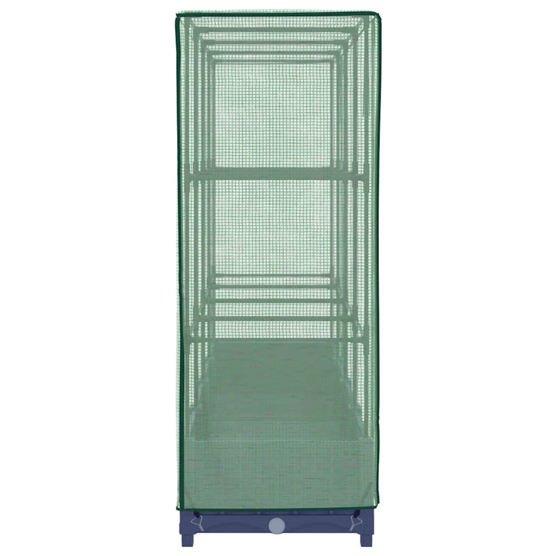 vidaXL Raised Bed with Greenhouse Cover Rattan Look 160x40x123 cm