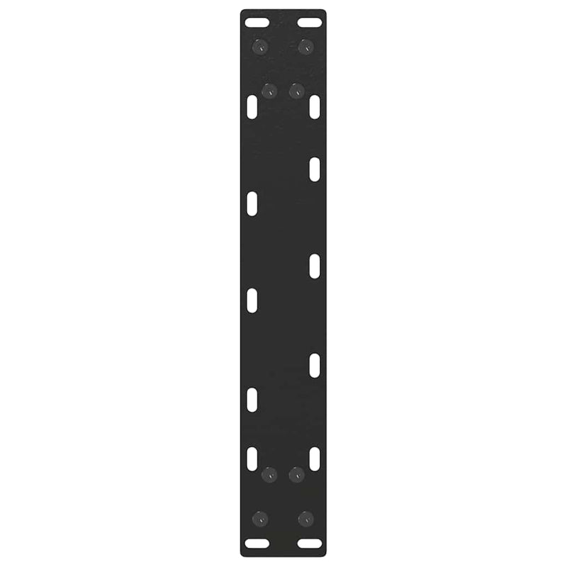 vidaXL Coffee Table Legs U-Shaped 2 pcs Black 38x(42-43) cm Steel