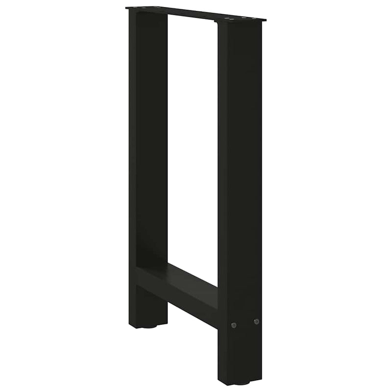 vidaXL Dining Table Legs Black 2 pcs 60x(72-73) cm Steel