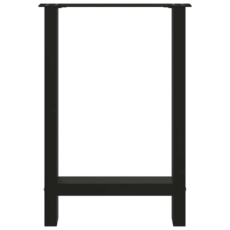 vidaXL Dining Table Legs Black 2 pcs 60x(72-73) cm Steel