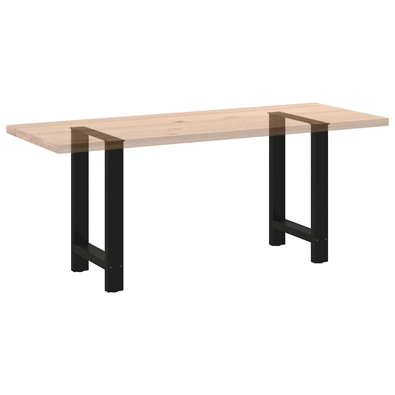 vidaXL Dining Table Legs Black 2 pcs 60x(72-73) cm Steel