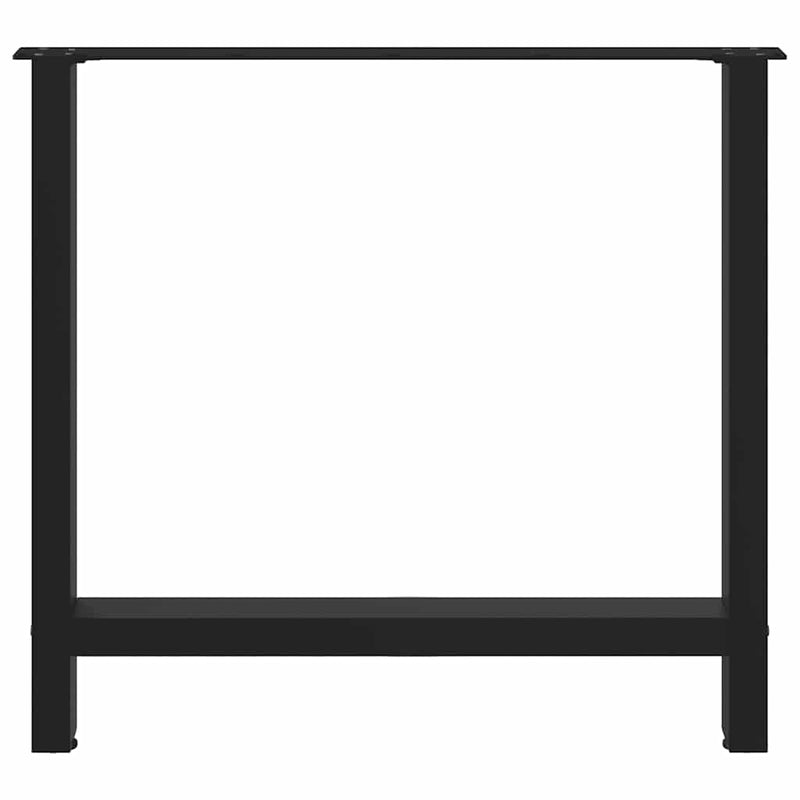 vidaXL Dining Table Legs Black 2 pcs 80x(72-73) cm Steel